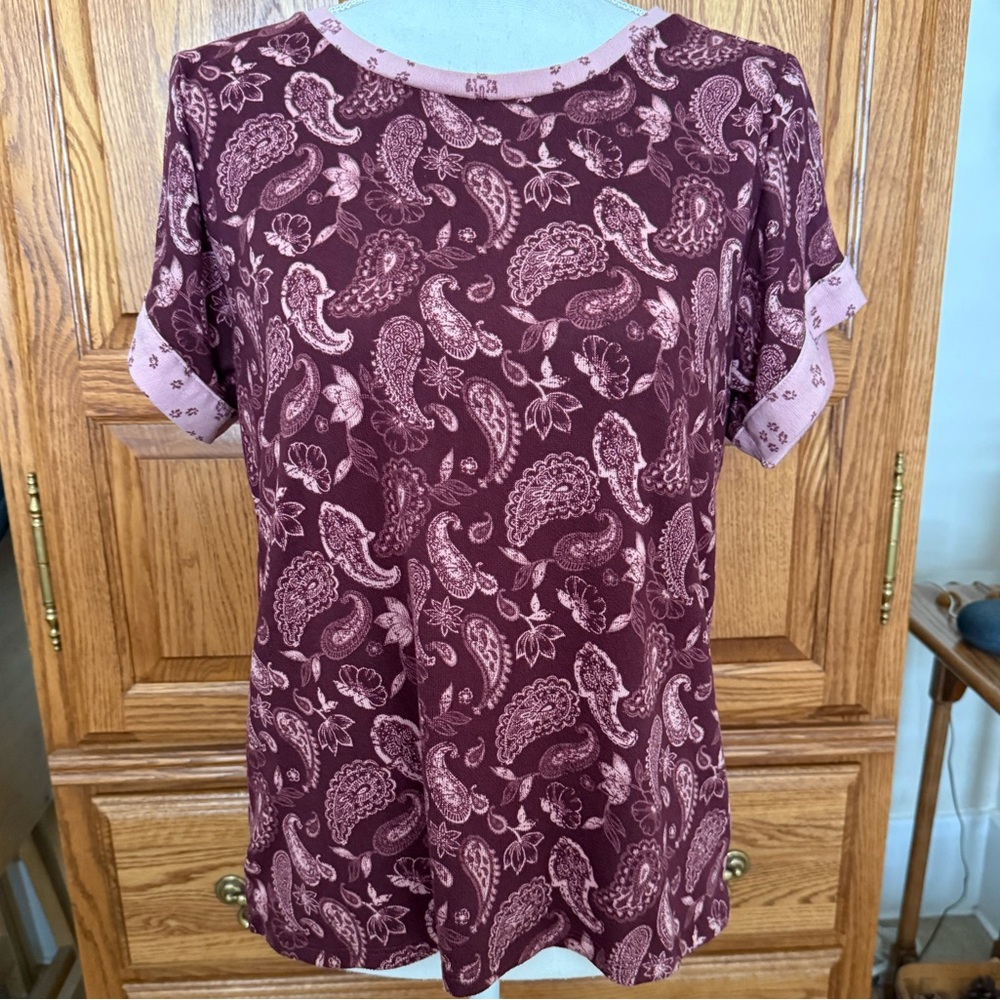 Lucky Brand Paisley Print Tee